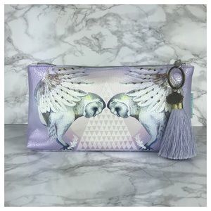 PAPAYA! Art NWOT pouch clutch bag w/ tassel charm